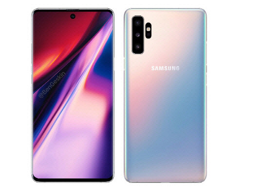 IT 전문가 벤 게스킨 트위터에 게재된 삼성 갤럭시노트 10 렌더링 이미지.   벤 게스킨 트위터 캡처